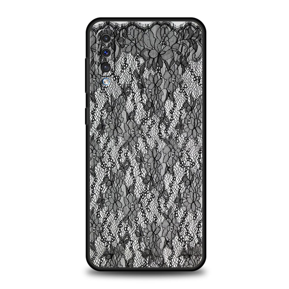 Lace Style Cool Girl Phone Case for Samsung Galaxy A56 A36 A26 A16 A06 A54 A34 A24 A12 A14 A20 A22 A52 5G Soft TPU Shell Fundas