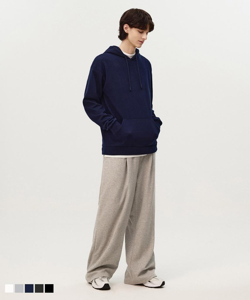 [Non-Fleece Or Fleece-Lined] Easy Hooded Sweatshirt 5 Colors (C Type)