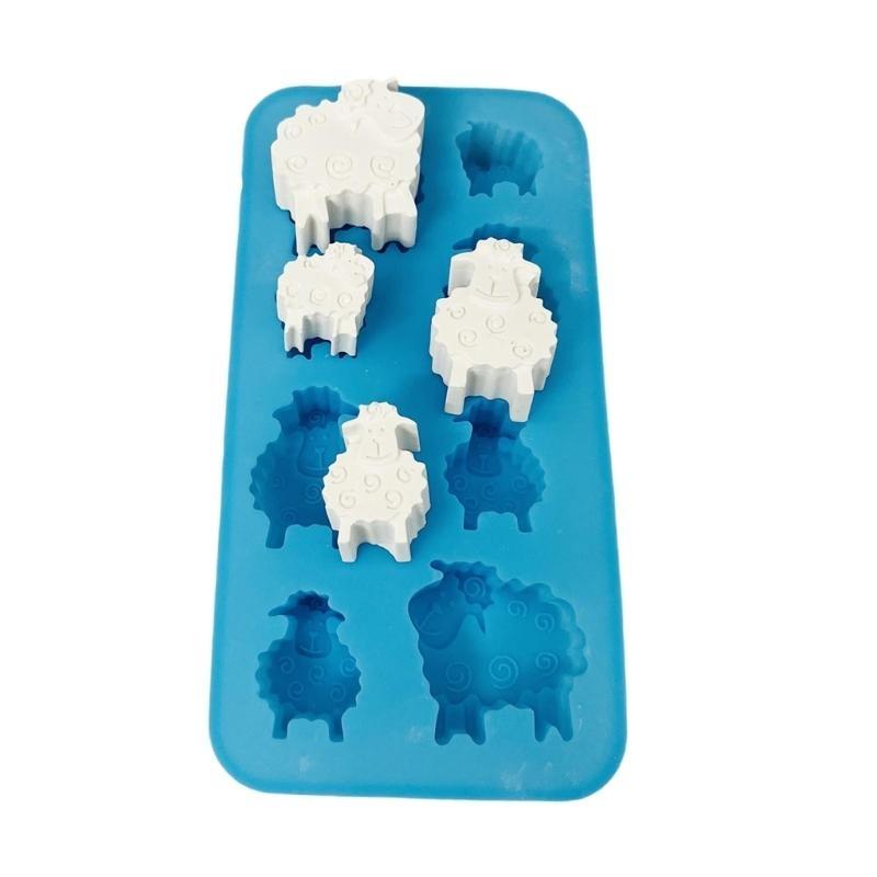 8 Cavity Sheep Animal DIY Silicone Mould for Home Decors and Holiday Gift