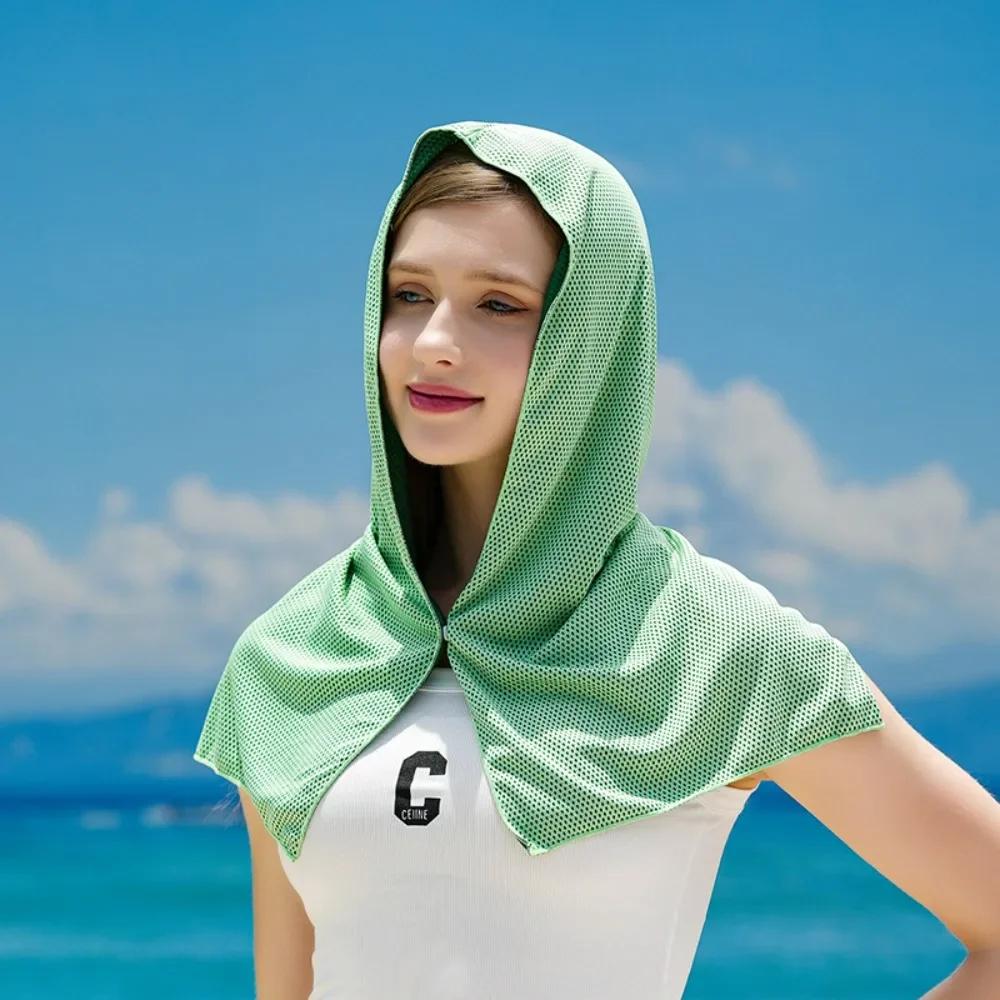 Cooling Hoodie Towel Cooling Towels Quick Drying Absorbent Towels for Neck and Face UV Protection Sport Workout Camping Cycling