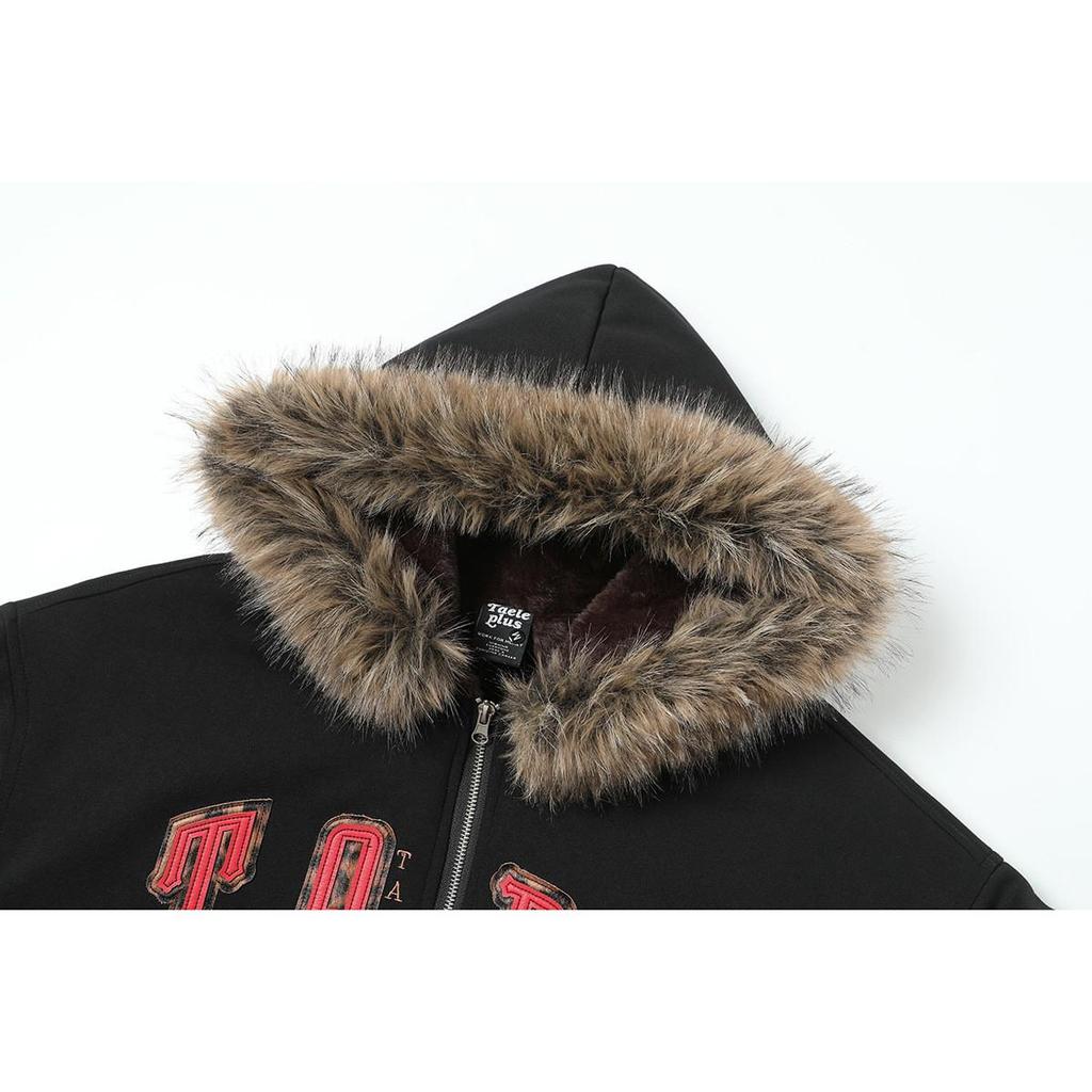 TaelePlus Unisex Embroidered Loose-Fit Hoodie Jacket TP361