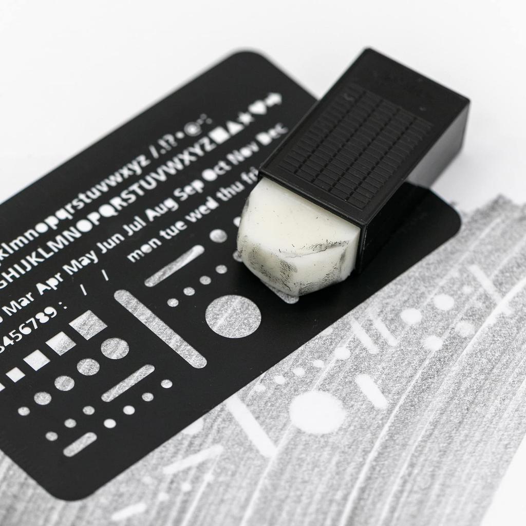 Luddite Eraser Plate Template TECHNICAL ERASER PLATE Black LDTI-TEP-01