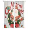 Rideaux en Tulle Cadeau Père Noël de Noël Pour Décoration de Salon Rideaux de Noël Voile Chiffon Moderne Transparent