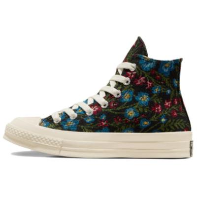 Chuck 70 High Floral Tapestry Dámske tenisky Čierna Prírodná-Slonovinová Egreta A11990C