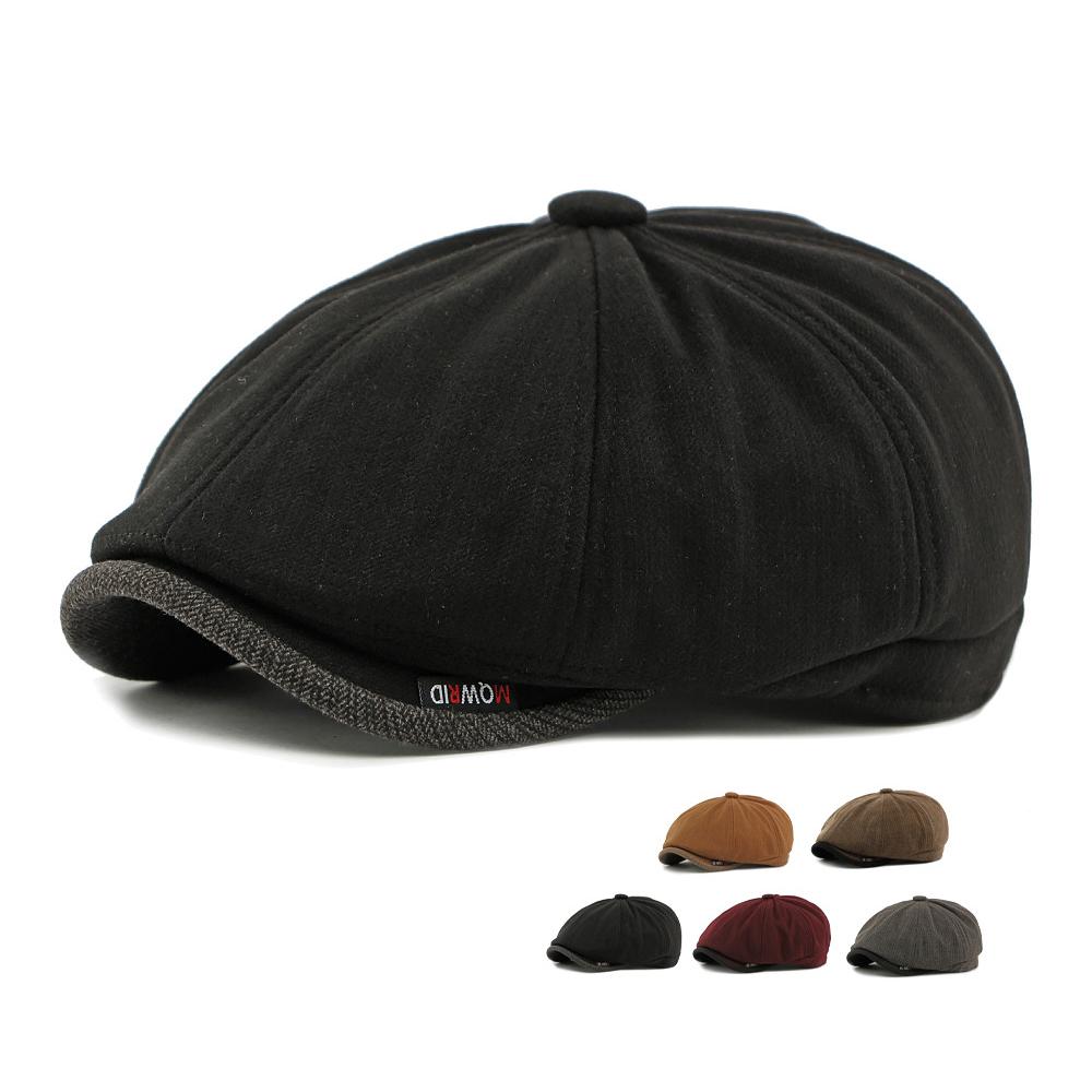 Autumn Winter Warm Hat Men's Octagonal Hat British Retro Forward Hat Paintsman Hat Newsboy Hat