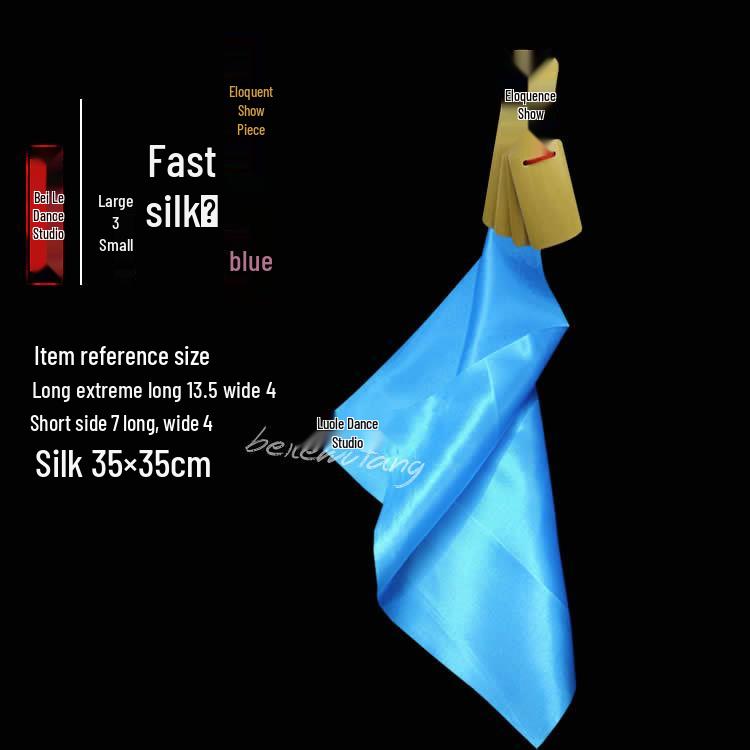 Small Square Towels for Adult Performance and Kindergarten Dance Props: Bamboo Clappers and Silk Ribbons for Eloquence Training