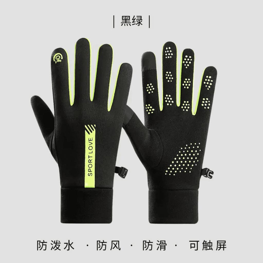 New autumn and winter men's and women's thermal gloves touch screen silicone non-slip outdoor sports commuting windproof warm gloves