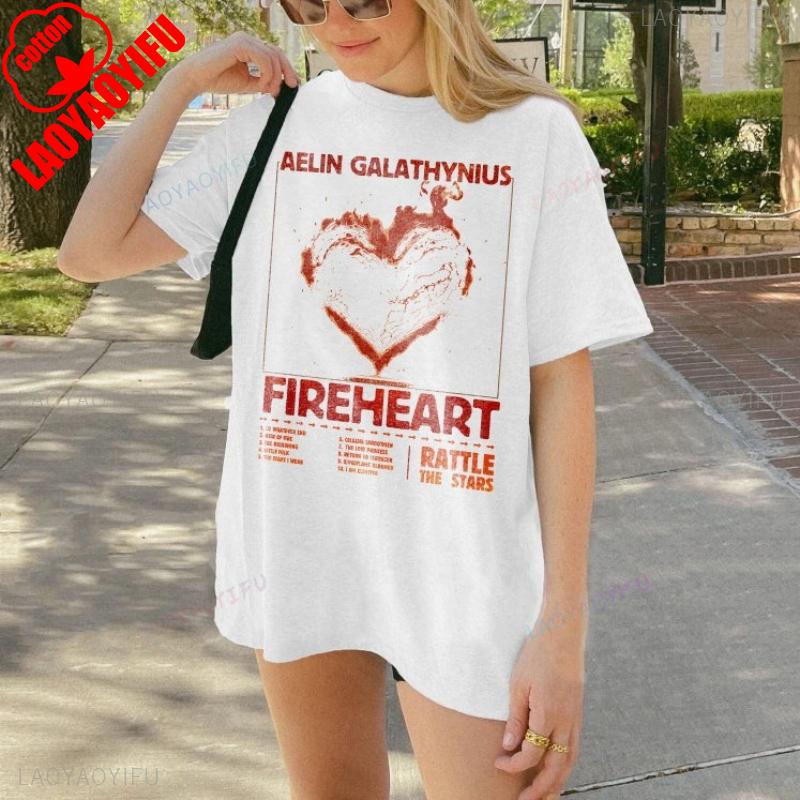 Feuerherz Shirt Vintage Aelin Galathynius Shirt Bis zum bitteren Ende T-Shirt Lizenziertes SJM Throne of Glass T-Shirt Baumwoll-Tee Sommer