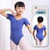 Girls' Summer Ballet Dance Leotard - Short-Sleeved Gymnastics Jumpsuit for Children's Chinese Dance Training
