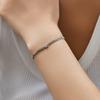 MODIAN White Gold Plated D Round Moissanite Twisted Bracelet 925 Silver VVS1 Dainty Adjustable Jewelry Gifts