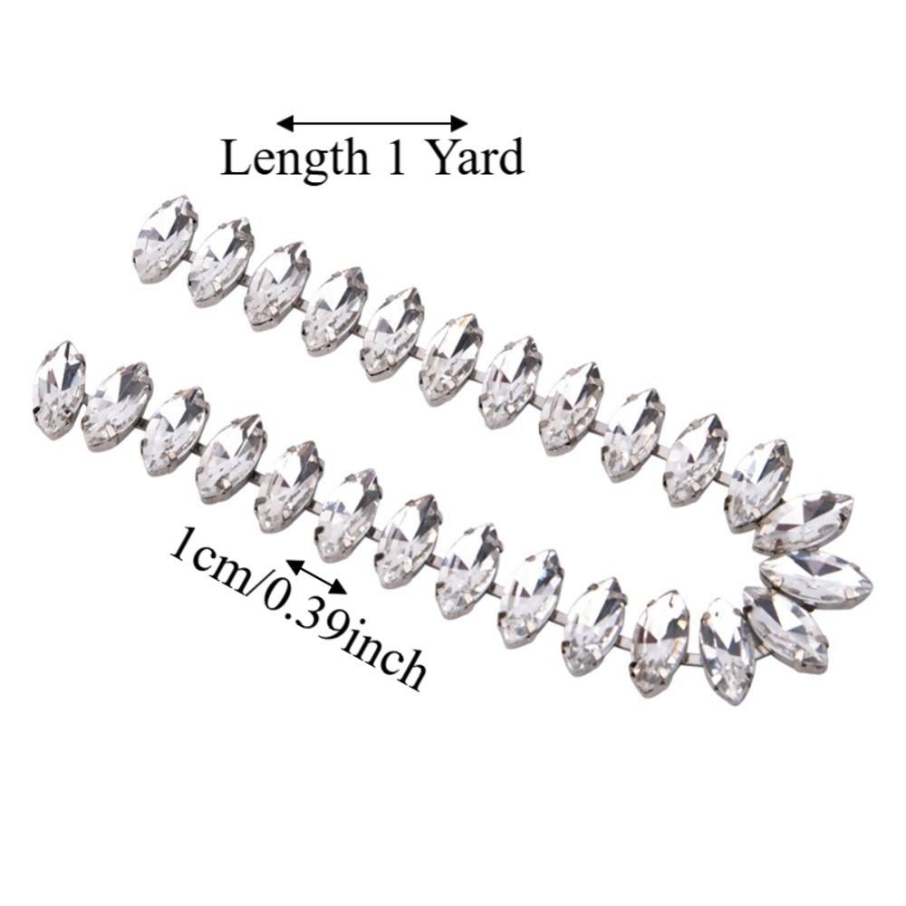 1pcs Crystal Glass Rhinestone Chain Trim 1 Yard Length Crystal Rhinestone Chain For Accessories