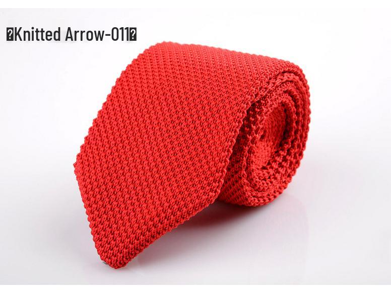 Cross-Border Exclusive Custom Arrow-Shaped Knitted Tie for Men & Women