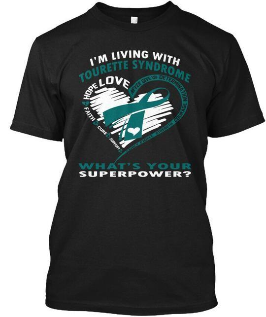 

Living With Tourette Syndrome - Im Hope Love T-Shirt Made in USA S to 5XL S