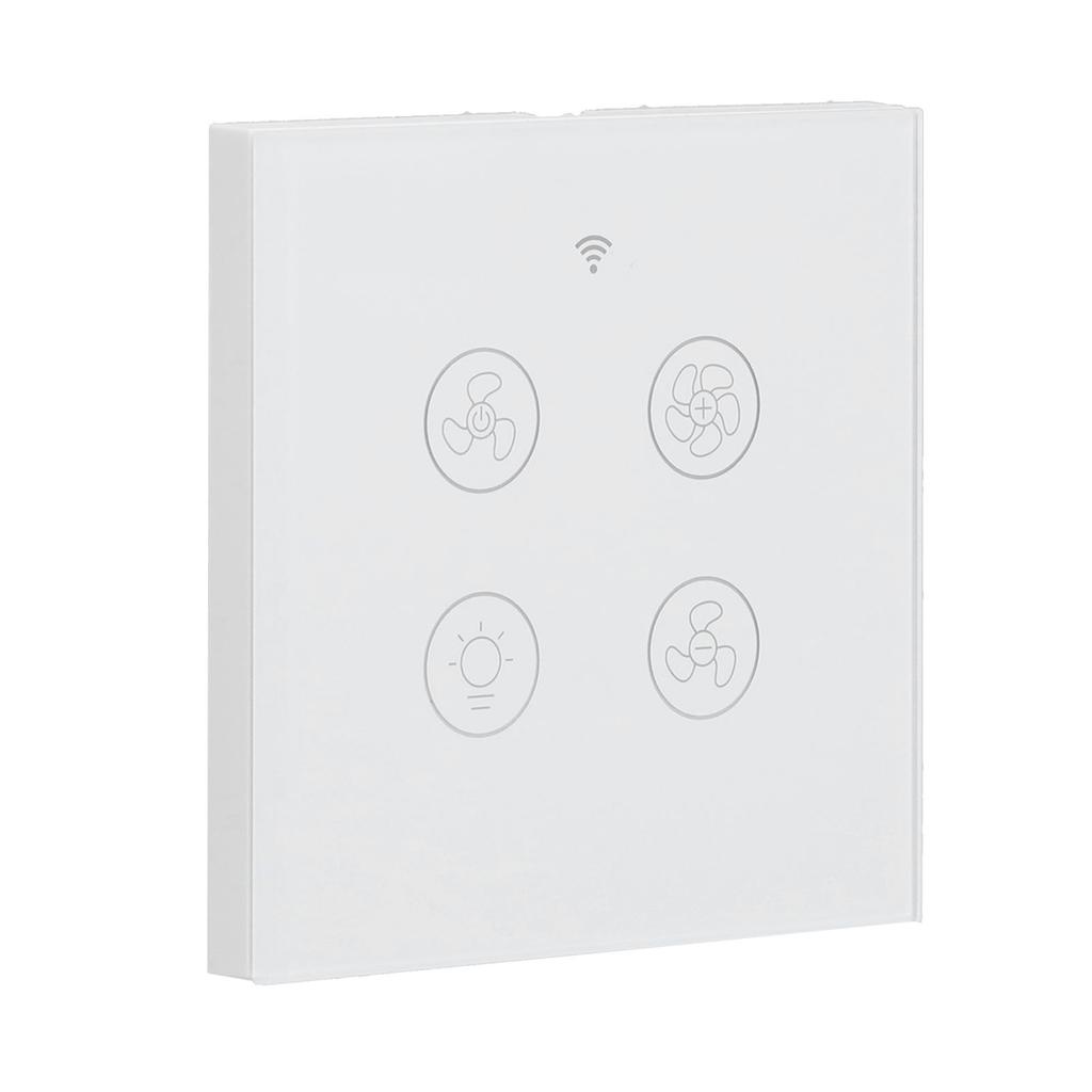 Intelligent Wifi Fan Light Switch Support RF Remote Control Voice Control 100?250V White