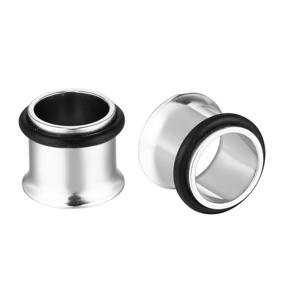 2pcs/lot Steel Ear Plugs and Tunnels Ear Piercings Hollow Screwed Earring Expander Earlets Gauges Body Piercing Jewelry 2MM-20MM