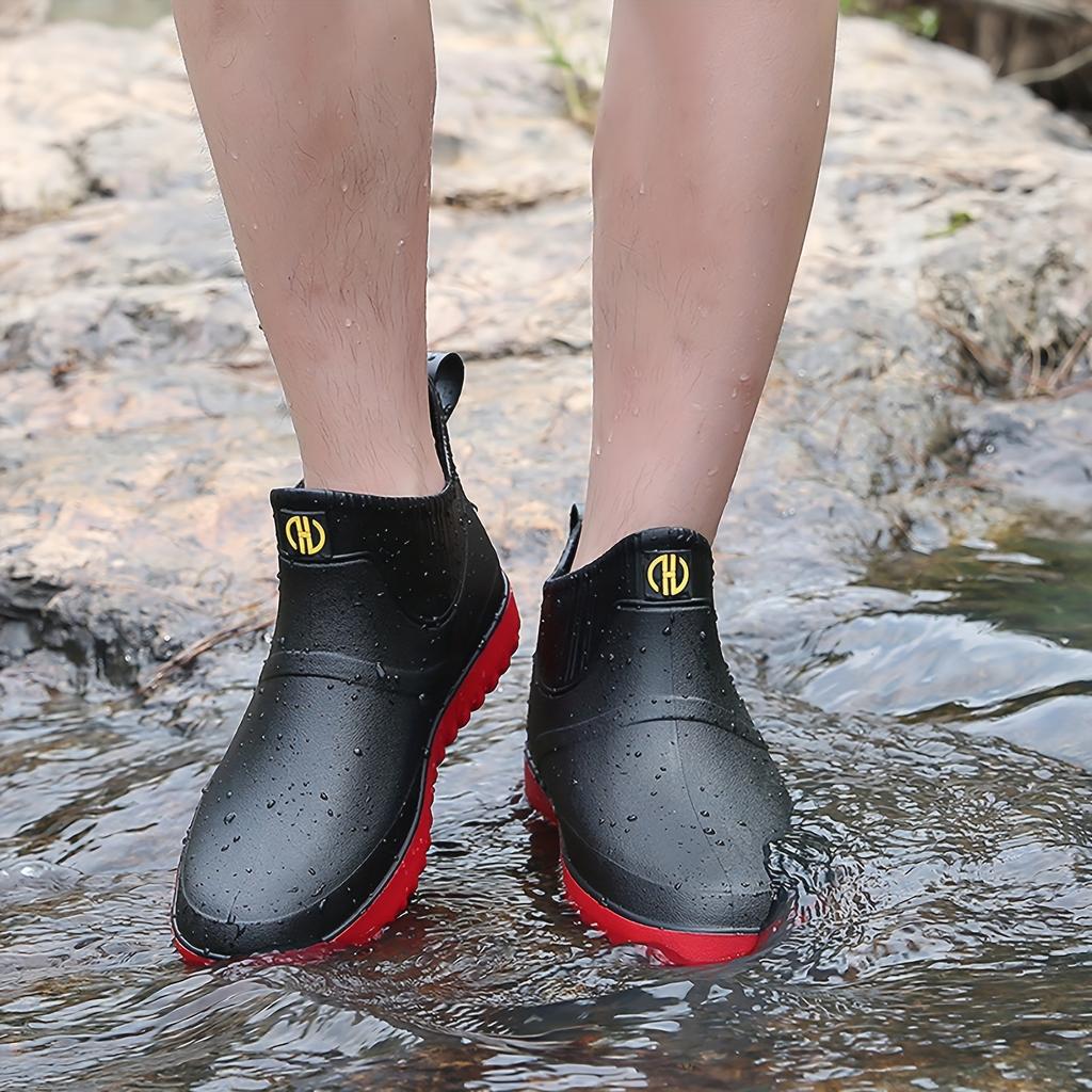 Rubber Rain Boots for Women Men, Round Toe Ankle Boots Perfect for Gardening, Fishing, Rain Day