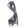 3.5mm Jack to 2 RCA Aux Audio Cable Double Lotus Head RCA Splitter Cable for Power Amplifier Audio Speaker 3m