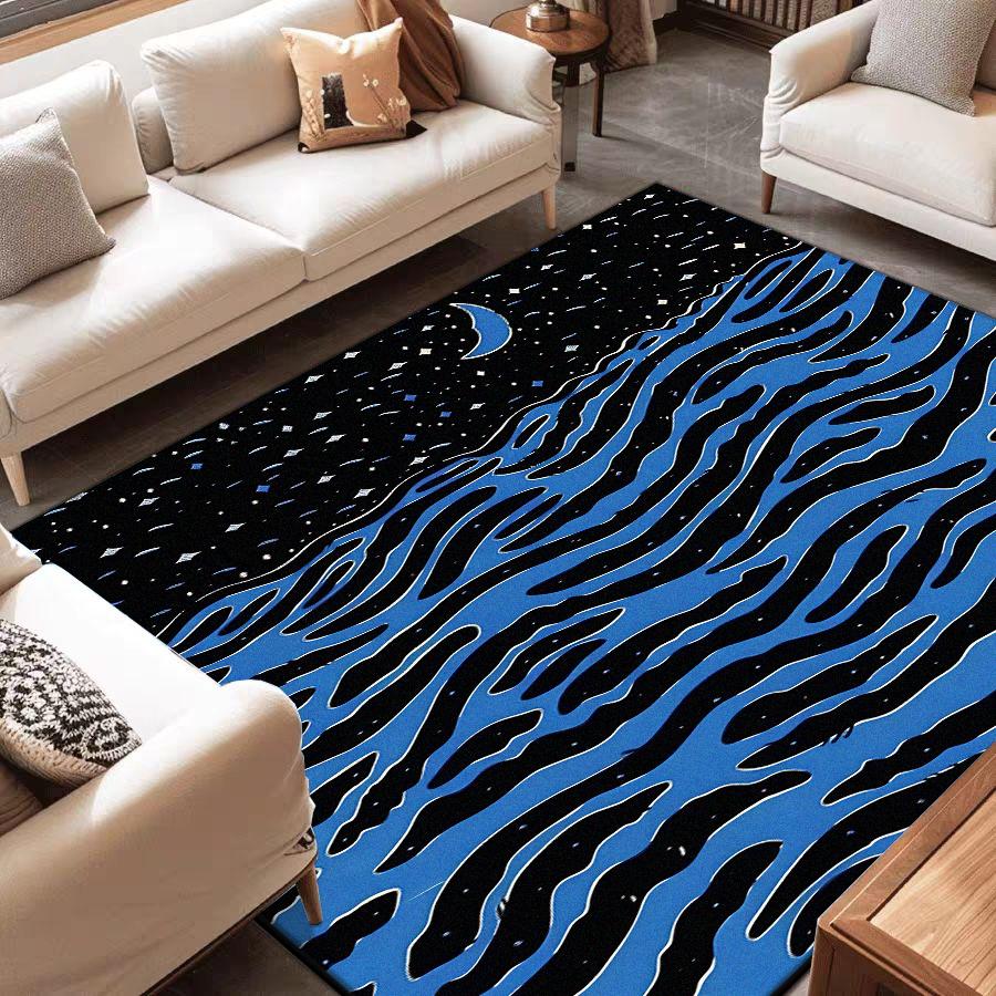 Modern Abstract Style Living Room Rug Non-slip Bedroom Decor Aesthetic Carpet Soft Customizable Sofa Table Mat Easy Cleaning