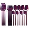 16Pcs Black Cutlery Set Knives Forks Tea Spoons Tableware Set Stainless Steel Matte Dinnerware Set Party Kitchen Silverware Flatware Set