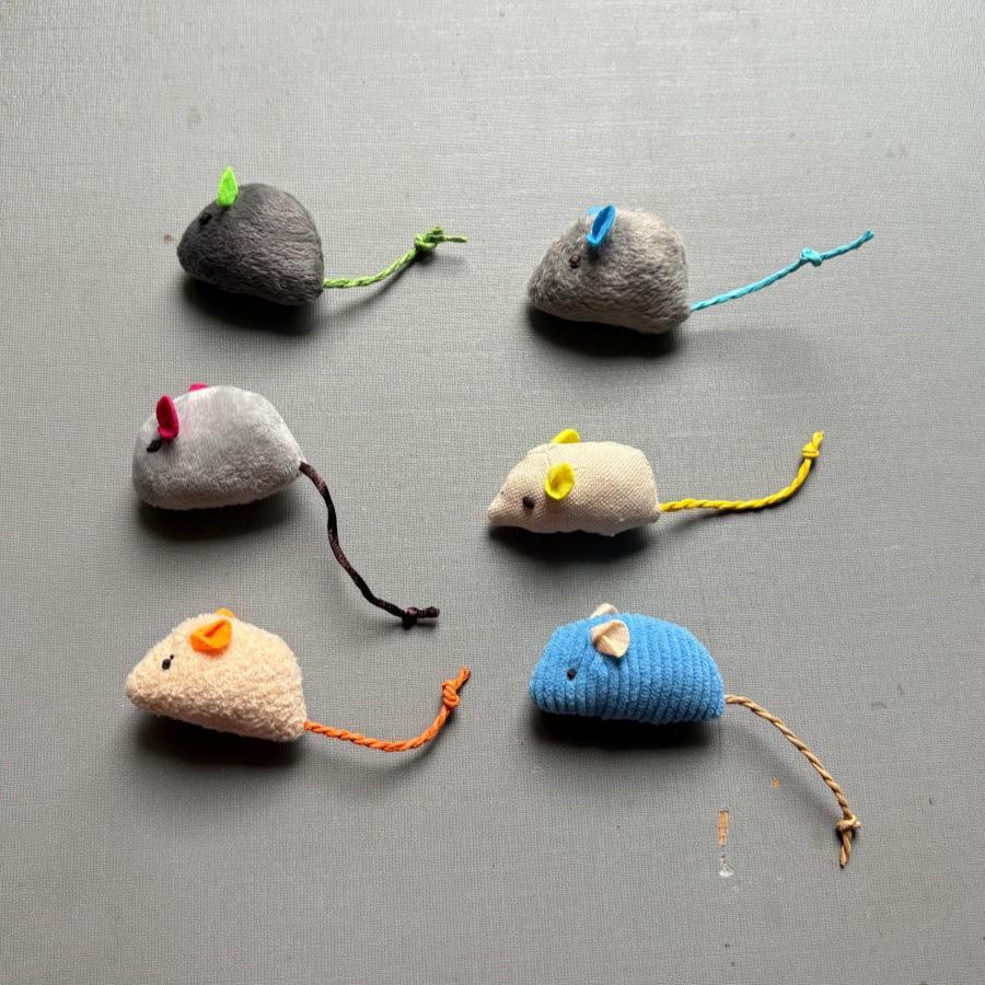 Cat Toy Set: Plush Feather Mouse Molar & Bite-Resistant