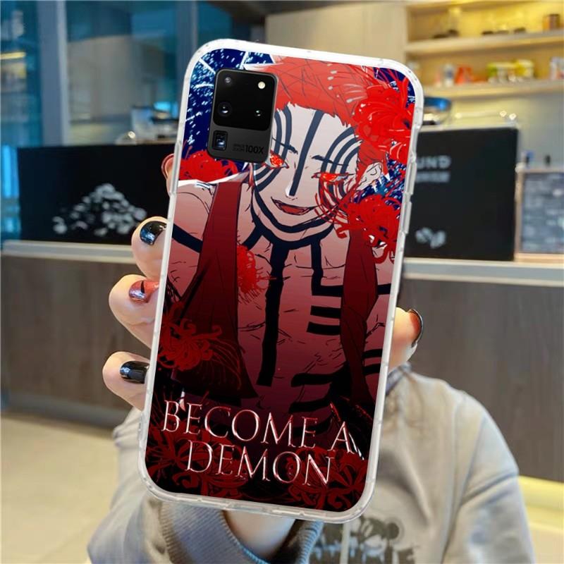 

Akaza Demon Slaye Phone Case For Samsung Galaxy S10 S21 S22 Plus Ultra A91 A51 A21S A12 Transparent Phone Cover Samsung A91