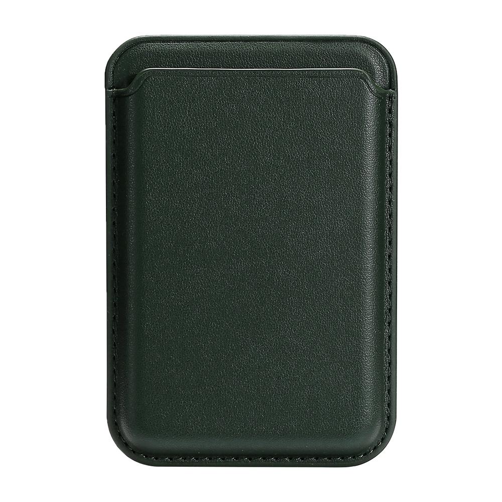 Single Ring Magnetic Card Holder for iPhone 12-16 Series PU Leather Slim Attachment