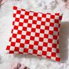 Checkerboard Cushion Cover Premium Comfort Reversible Pillow Cove Two in One Design for Any Room  Car Interior