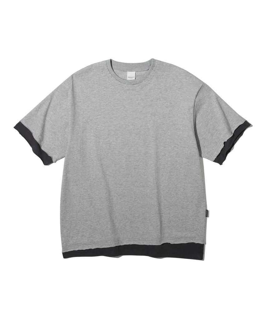 URBANSTOFF Layered Hem Tee (Melange)