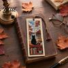 Cross-stitch Bookmark Seasonal Cat Cross-Stitch Bookmark Four Seasons Black with Artistic Braided Rope Handcrafted Book Page Marker for Lovers