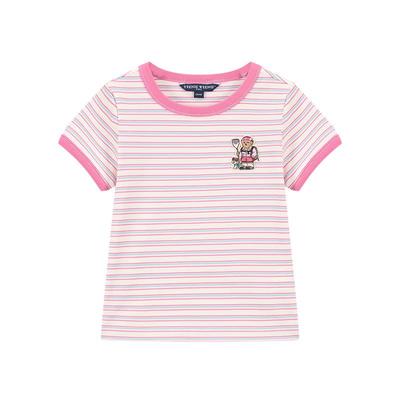 Kids' Contrast Stripe Short Sleeve T-Shirt
