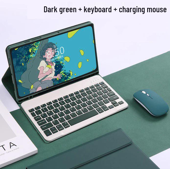 Bluetooth Touch Keyboard for Samsung Tab S9/S10/S7 FE Plus 12.4-inch & S6 Lite Protective Case