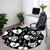 1pc Music Notes Heart Pattern Chair Carpet for Office, Non-slip, Soft and Durable Office Rug for  Decoration, Perfect for Office Yy260105034