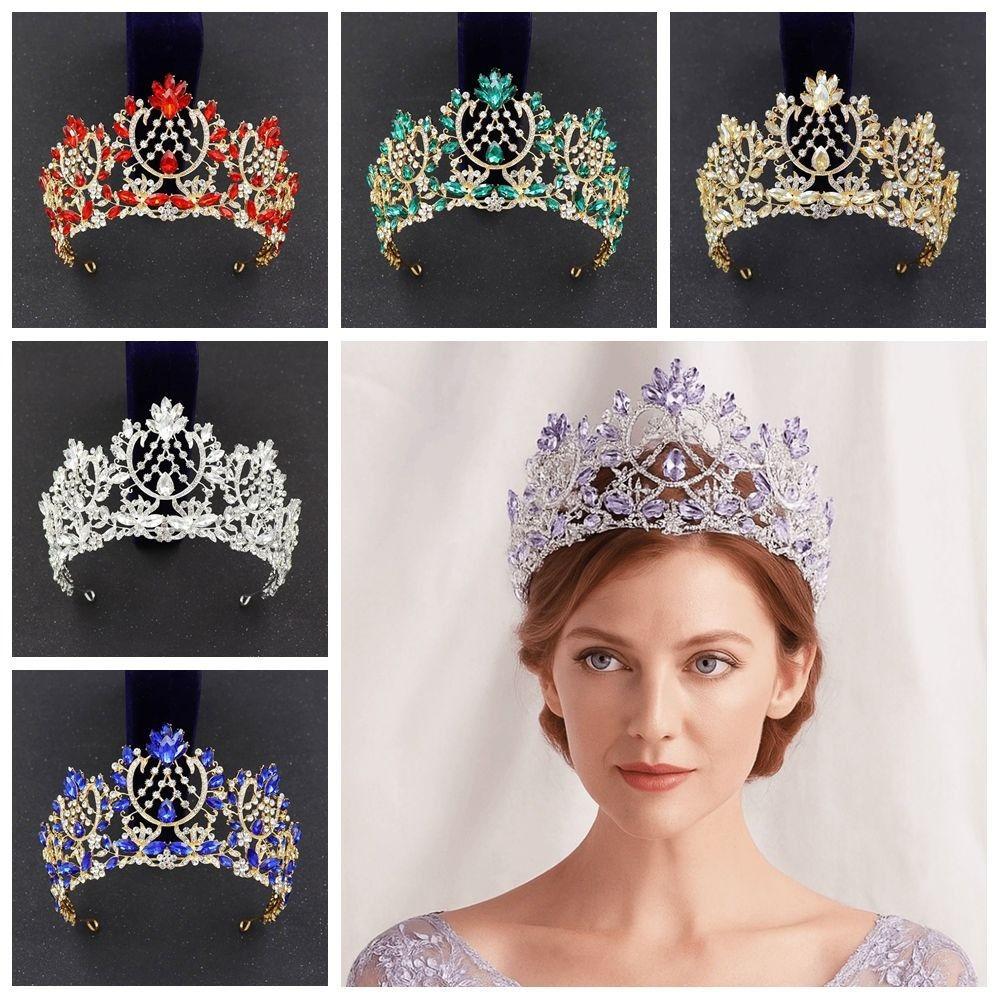 Rhinestone Baroque Pageant Crowns Luxury Crystal Queen Princess Tiara  Birthday Party
