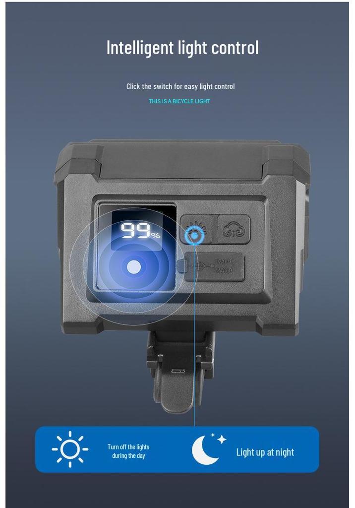 Smart Induction Bicycle Headlight - High Brightness, Waterproof, Strong Light for Night Riding