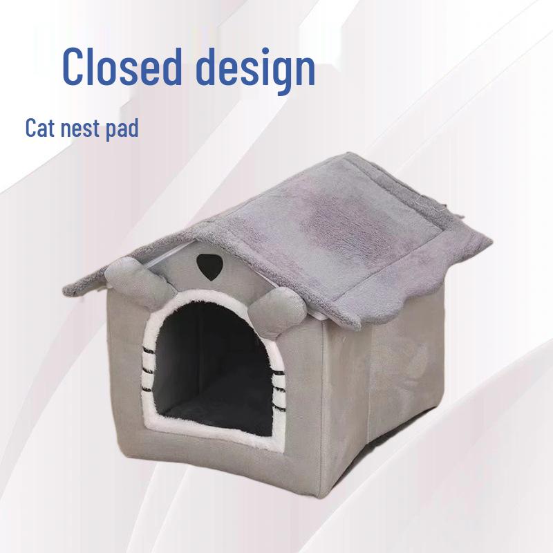 Four Seasons Warm Pet House: Removable & Washable Bed for Cats and Small Dogs