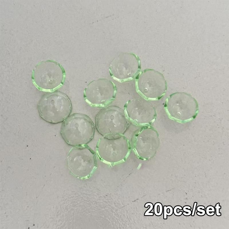 20Pcs/Set Jellyfish Keychain Wind Chimes Beads Caps Charms For Jewelry Making Diy Decorations Wind Bell Pendant Earrings Accesso