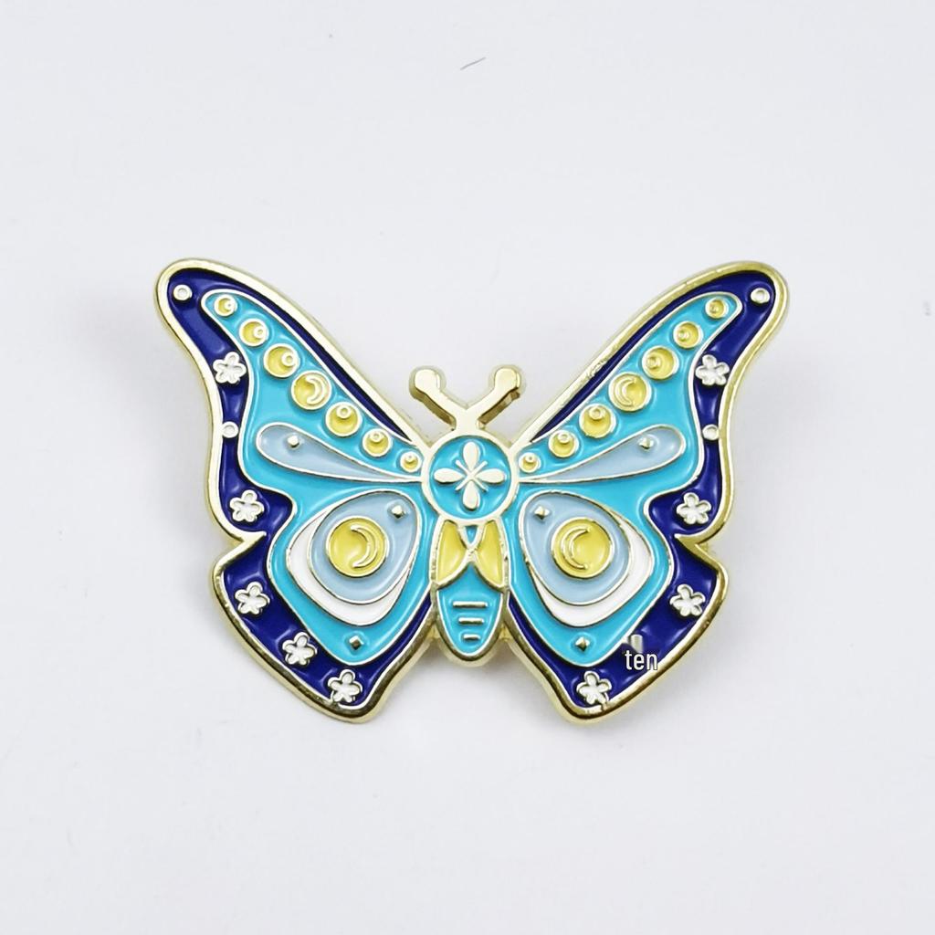 Cute Cartoon Flower & Butterfly Brooch for Clothing and Backpacks - Versatile Alloy Badge Accessory for Girls