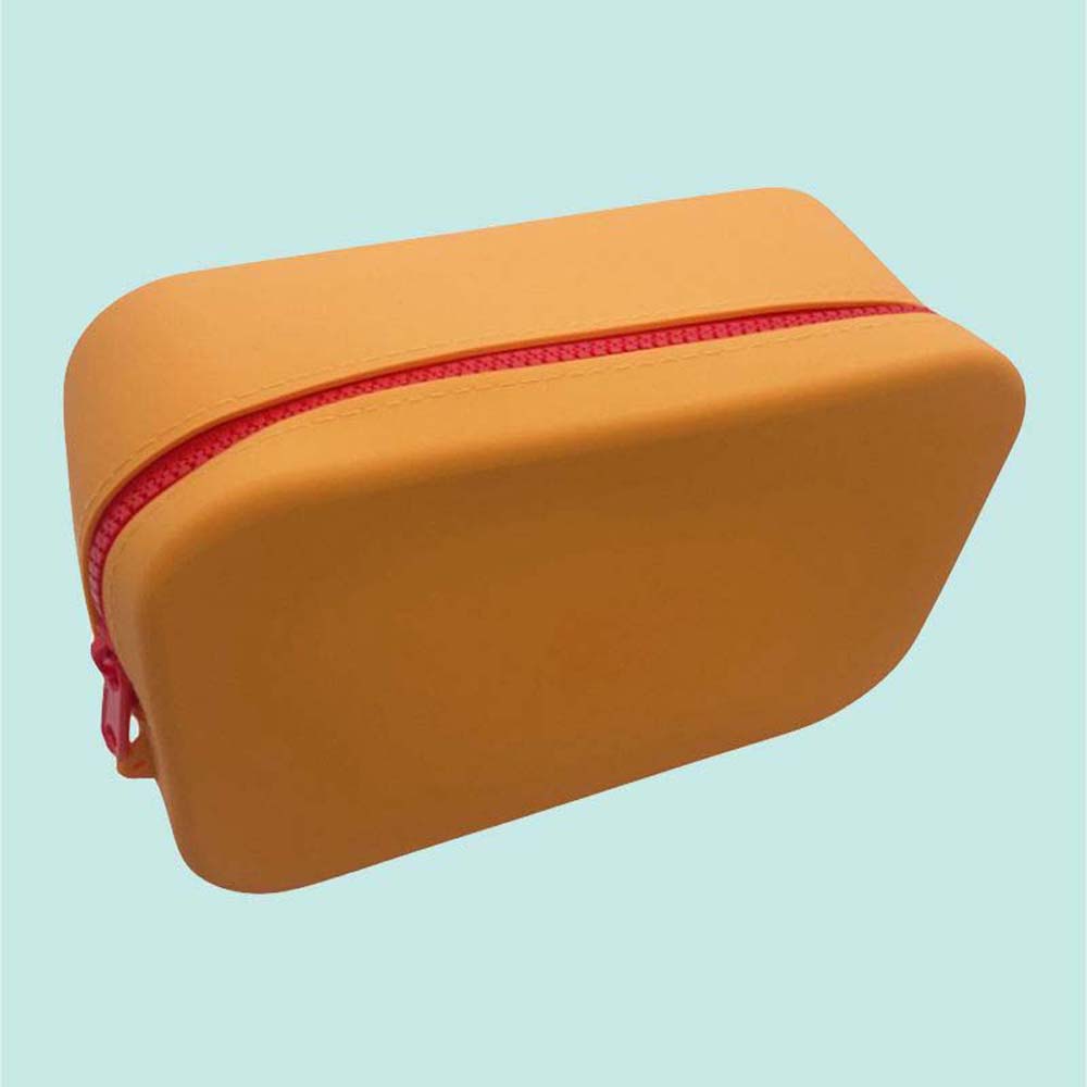 Zipper Pouch Silicone Makeup Holder Lipstick Bags Silicone Cosmetic Bag Student