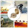 Brass Retro Style Pocket Watch Type Luminous  Compass with Cover for Outdoor Mountaineering