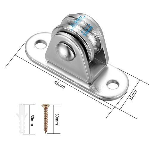 Small Pulley Block, Sheave, Rope Pulley, Set of 2, Stainless Steel Rope Guide, Fixed Pulley Wheel, Stainless Steel Pulley, Labor-Saving Pulley Roller,