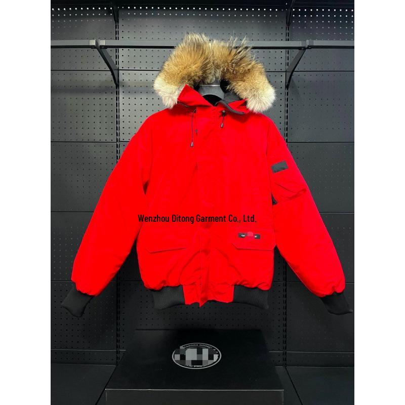 Canada Goose Kurze Bomberjacke - Winter Daunen-Oberbekleidung für Damen & Herren, Pelzkragen, Dick & Warm.