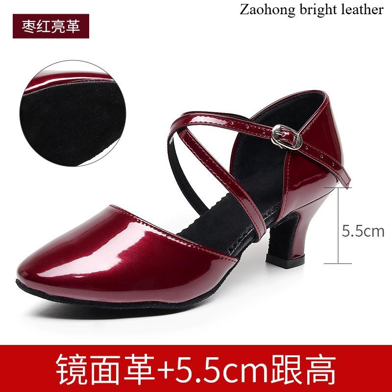 Women Dance Shoes Latin Party Tango Jazz Elegant Dancing Shoes Lace-up Suede Sole Closed Toe Microfiber Leather 7 Colors