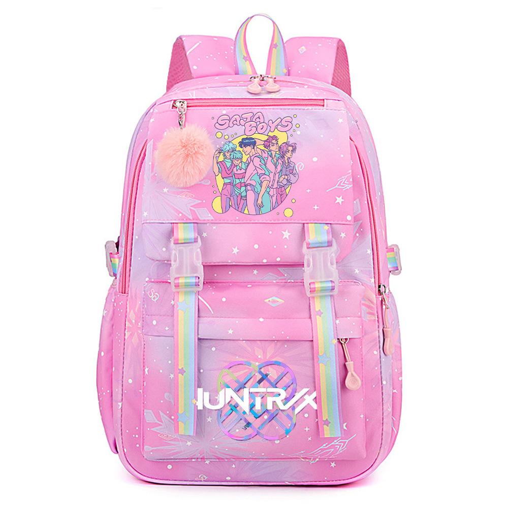 K-Pop Dämonenjäger Bedruckter Wasserdichter Rucksack mit Großer Kapazität Teenger Schüler Mädchen Junge Schultasche Buchtasche Damen Große Kapazität Reisetasche Geschenk