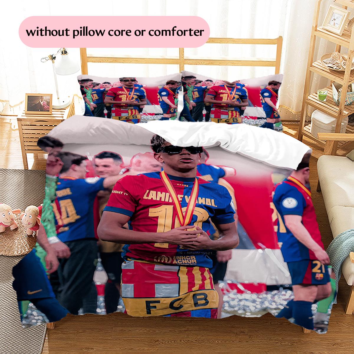 Постельное белье с узором Ламина Ямаля Домашний декор Подарок на день рождения (1 пододеяльник + 2 наволочки, без наполнителя) 200x220cm