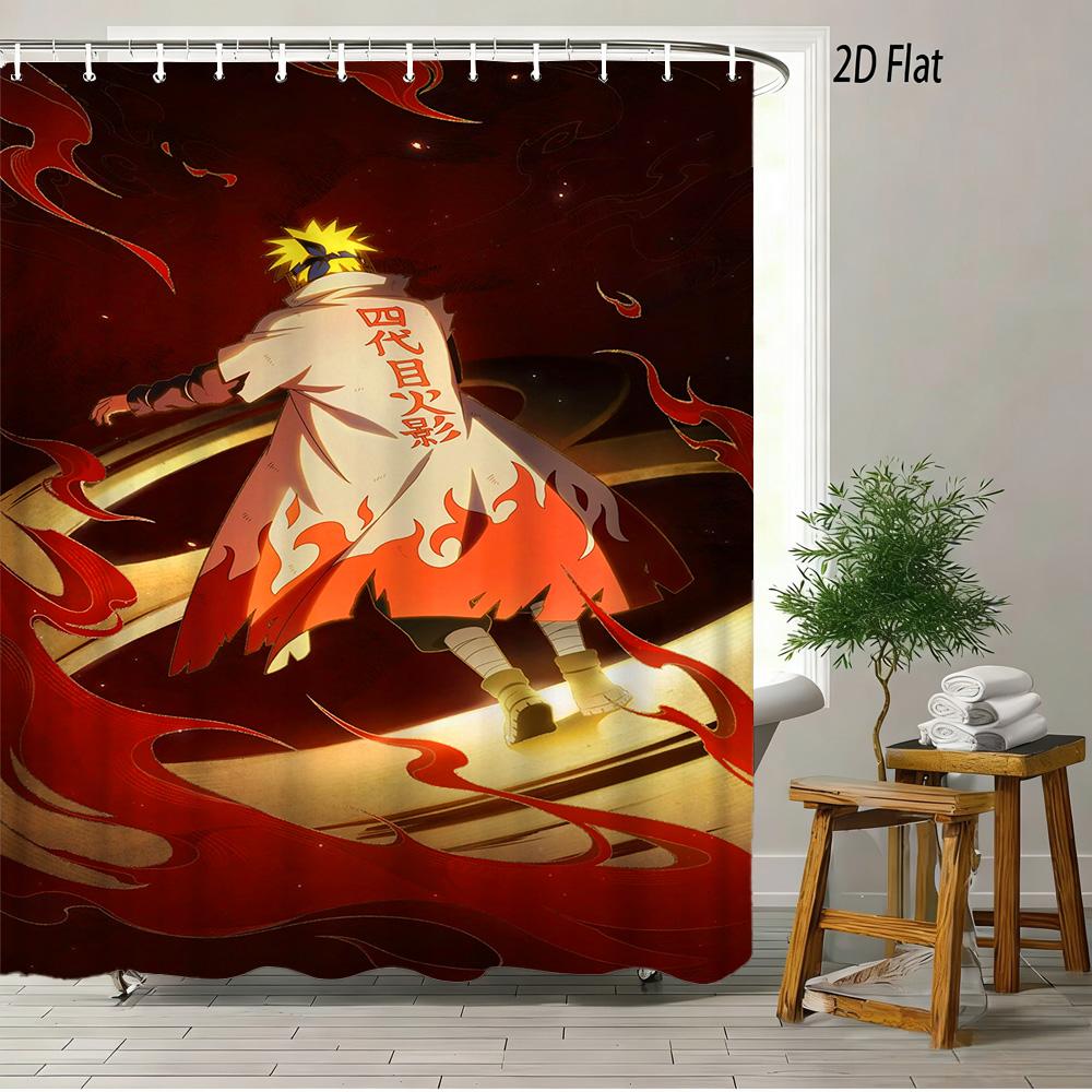 

2D Flat Naruto Anime Sasuke Uchiha With Perfect Susanoo Print Waterproof Shower Curtain For Bathroom Decor W60H190(CM)-1 Pcs