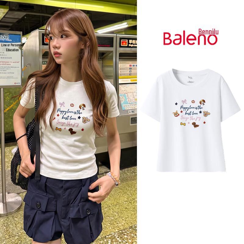 Baleno Women s Regular Fit Short Sleeve Slim T-Shirt M