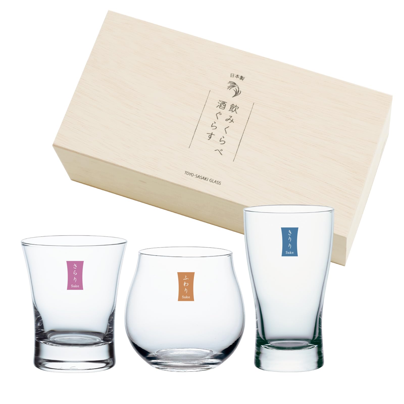 

Toyo Sasaki Glass Cold Sake Glasses for Tasting and Made in Dishwasher Sake Perfect for Respect for the Aged Wooden Comparison, 12-Piece Set, Japan,