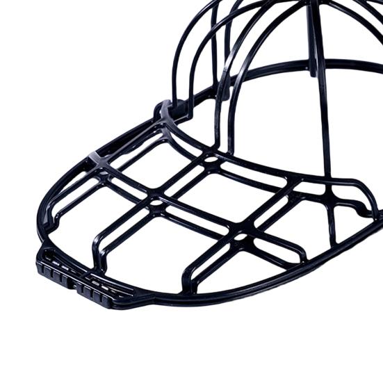 Gabbia per Lavaggio Cappelli per Lavatrice, Rastrelliera Pulitore per Cappelli da Baseball con Design a Rete Vuota, Chiusura laterale a fibbia, Lavatrice per Cappelli in Plastica