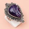 Russian Cheroite Gemstone Handmade Silver Jewelry  "6.75"