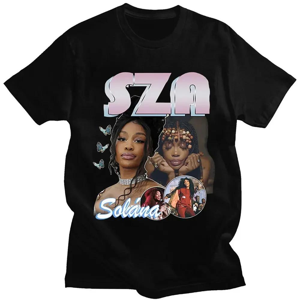 Rapper SZA CTRL X SOS Album Print T Shirt Women Vintage Punk Hip Hop Harajuku Girls TShirt Fashion TShirt Female Unisex Top